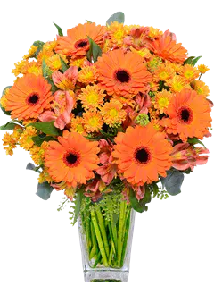 Bouquet di fiori toni dell'arancio